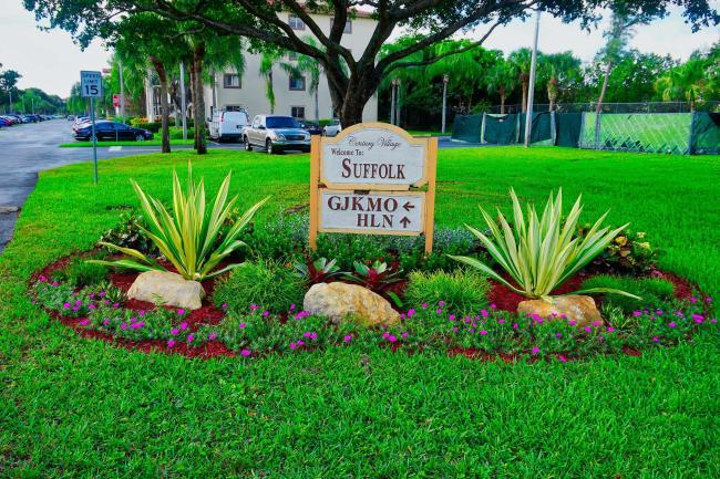 entrance sign landscaping
